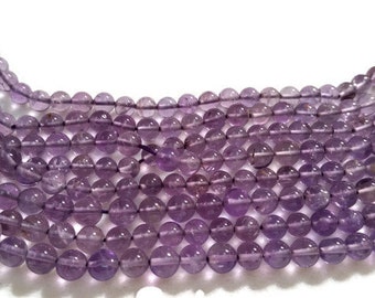 5MM Amethyst Round Beads , Good Quality in 15" Length