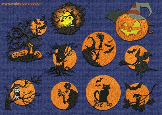 41+ Halloween Embroidery Patterns Free PNG Pictures