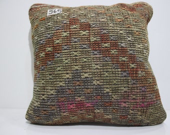 embroidered kilim pillow 15x15 Turkish kilim pillow couch pillow cushion cover decorative kilim pillows SP4040-965