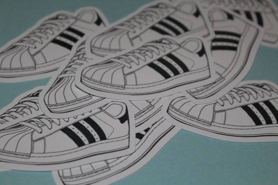 Items similar to Adidas Superstar Sticker on Etsy