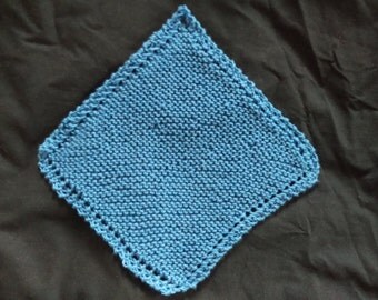 A Pair Of Hand Knitted Cotton Dishcloths
