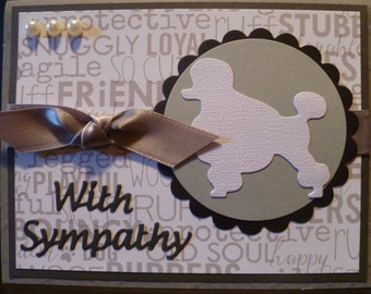 Poodle Sympathy Card 