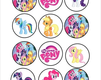 Edible My Little Pony Cupcake Toppers