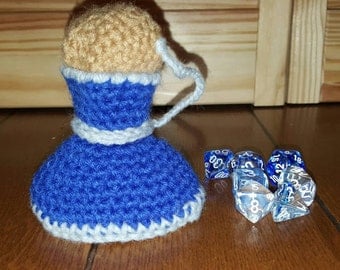 Crochet Dice Bag. Potion bag. Mana potion. Health potion. Handmade. Made to Order. Custom.