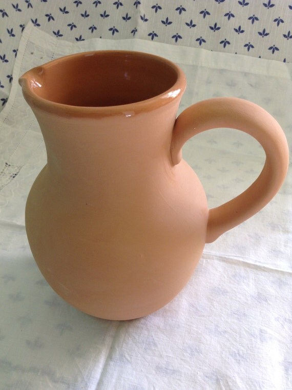 Clay Pitcher 1.5 liters. Hand Made Pitcher. Hand Trown