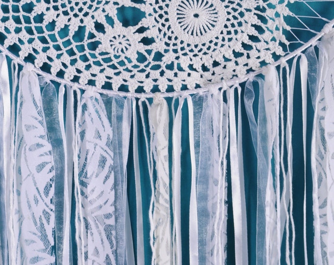 Big Wedding Dreamcatcher Wedding Large Giant Moon lace oversized wedding decoration idea artwedding decor Dreamcatcher Boho Garden gift idea