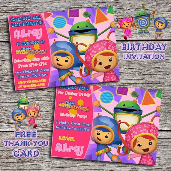 Team Umizoomi Birthday Party InvitationFree by DottyDigitalParty