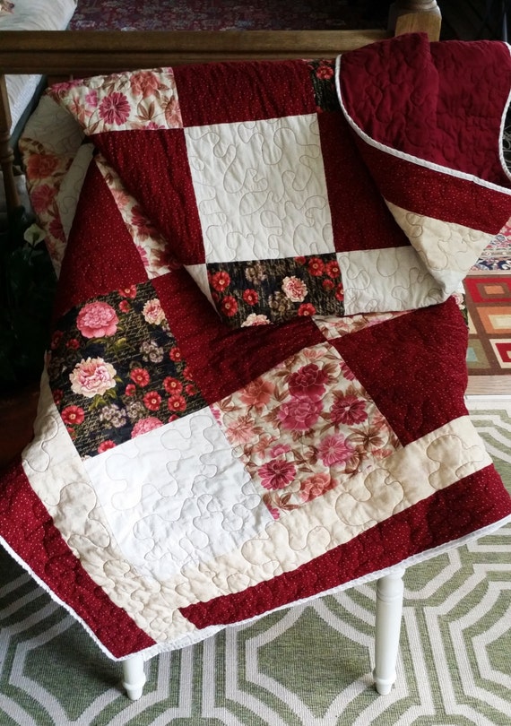 Handmade queen quilt homemade quilt queen by QuiltsbyMariam