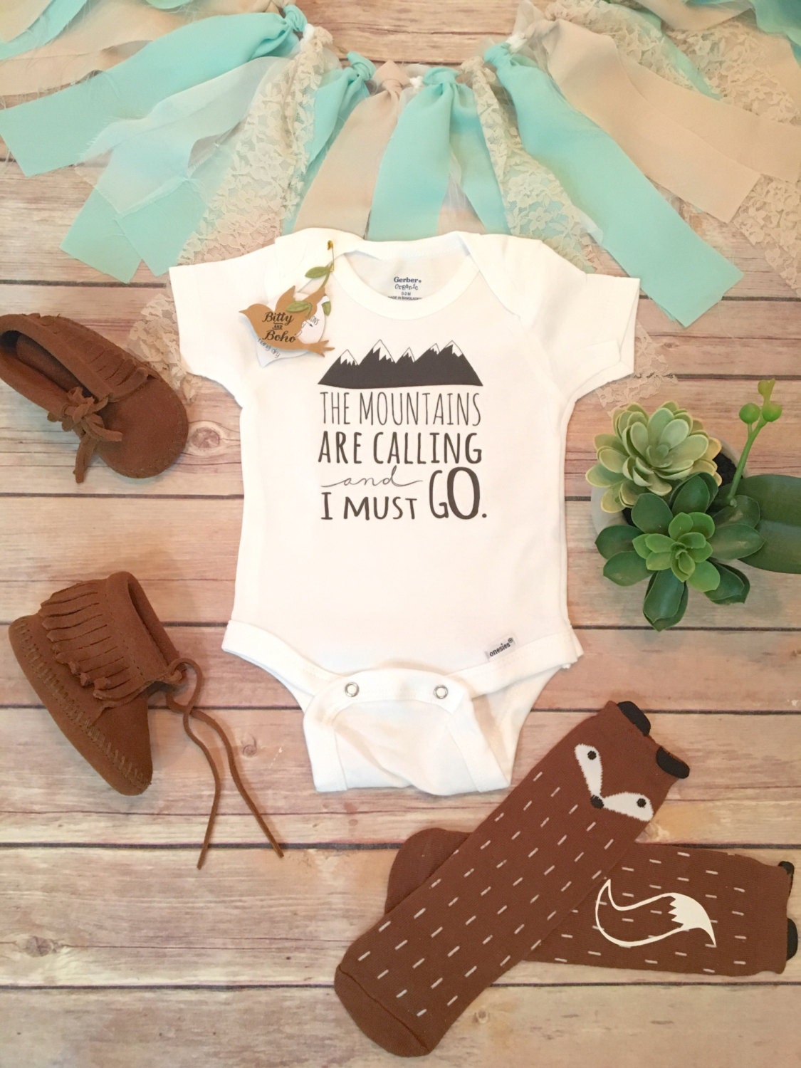 Mountains are Calling Onesie® Baby Boy Clothes Boho Baby