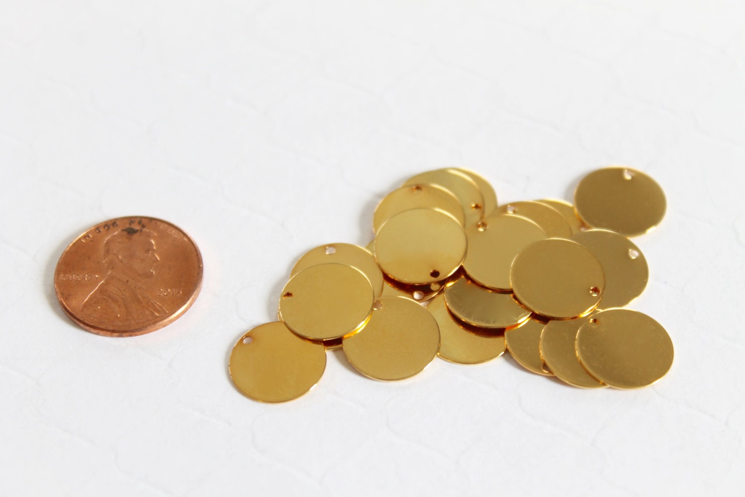 Gold Plated Discs / Coin Stamping Blanks / Gold Disc Circle