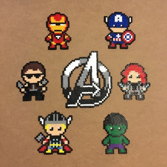 Items similar to FREE SHIPPING!! Avengers Mini Perler Beads on Etsy