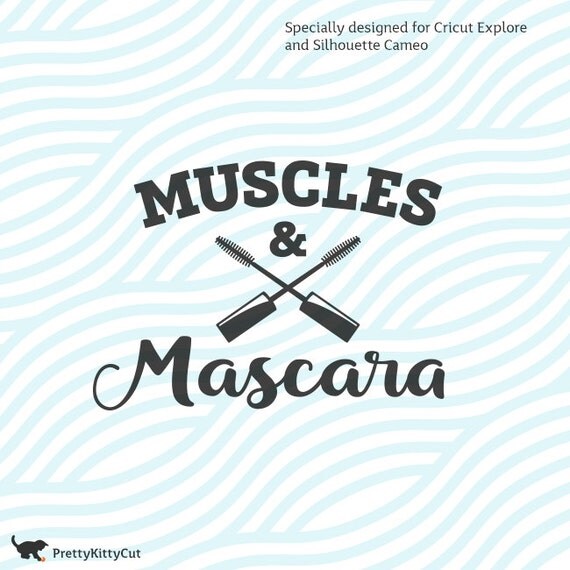 Download Muscles and Mascara Workout SVG instant download cut file