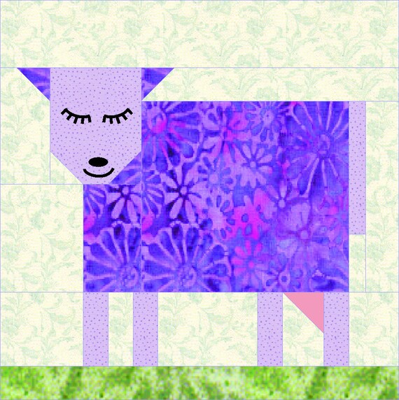 Patch Cow quilt block pattern by QuiltDesignNW on Etsy