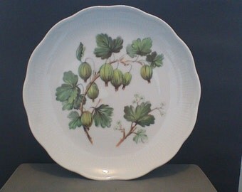 Vohenstrauss Johann Seltmann Decorative Salad Plate with Gooseberries Bavaria Germany