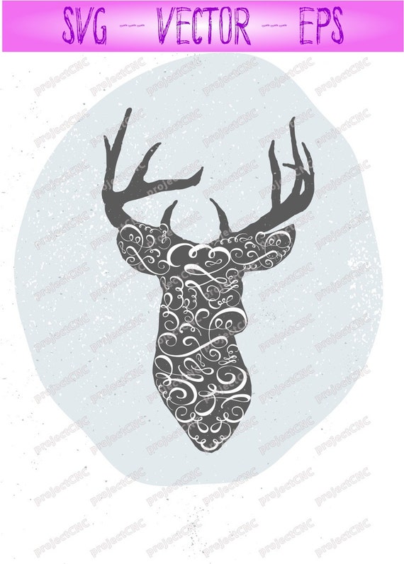 Download Deer head ornament Svg Cricut Silhouette Software cutter