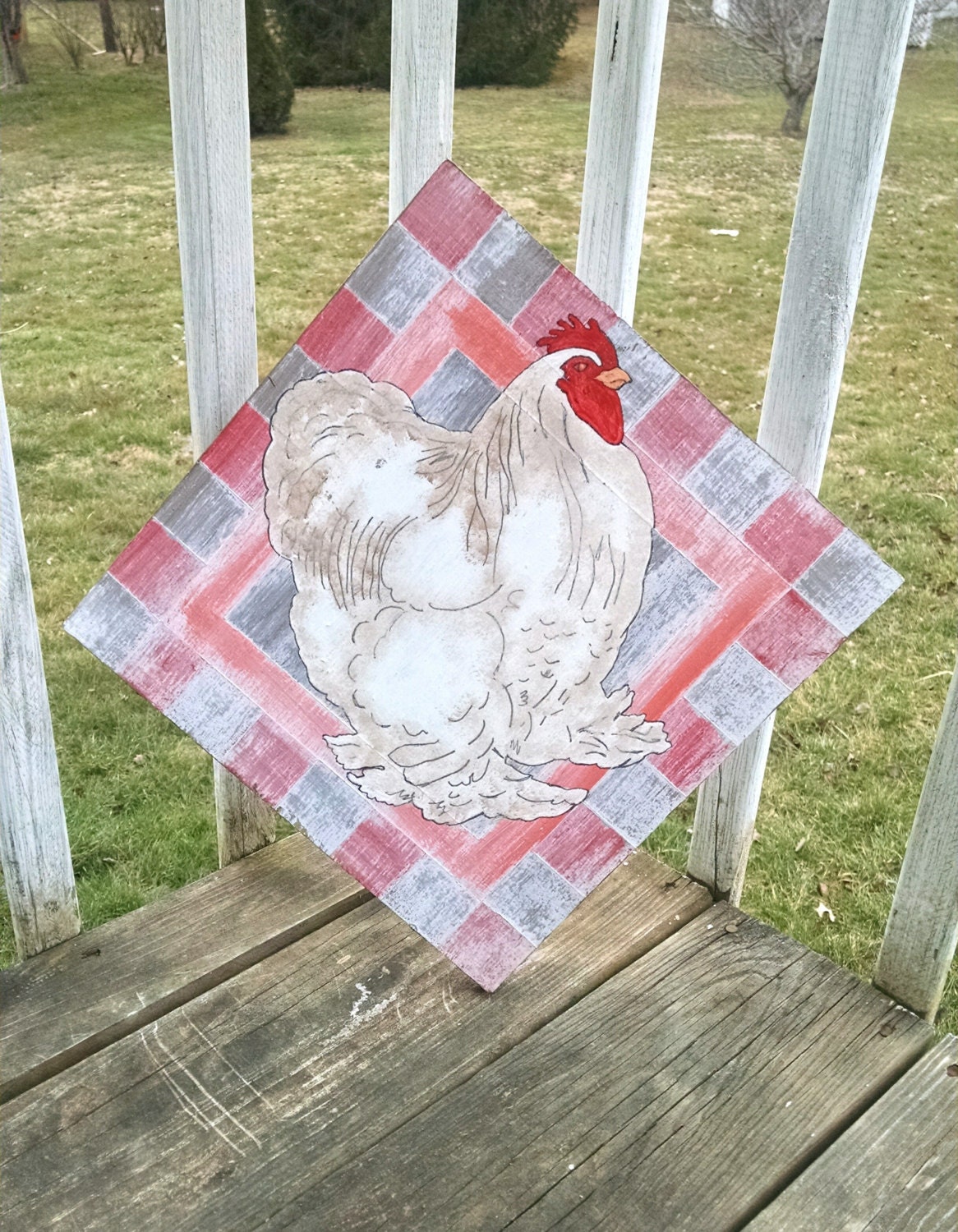 Chicken Coop Barn Quilt by MountainDaughterCove on Etsy