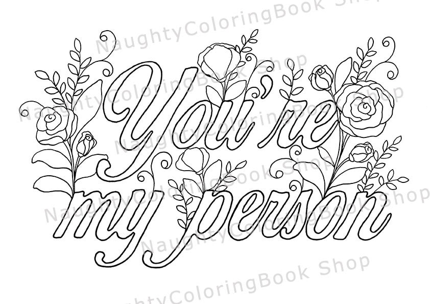You'Re My Person Best Friend Printable Gift Coloring