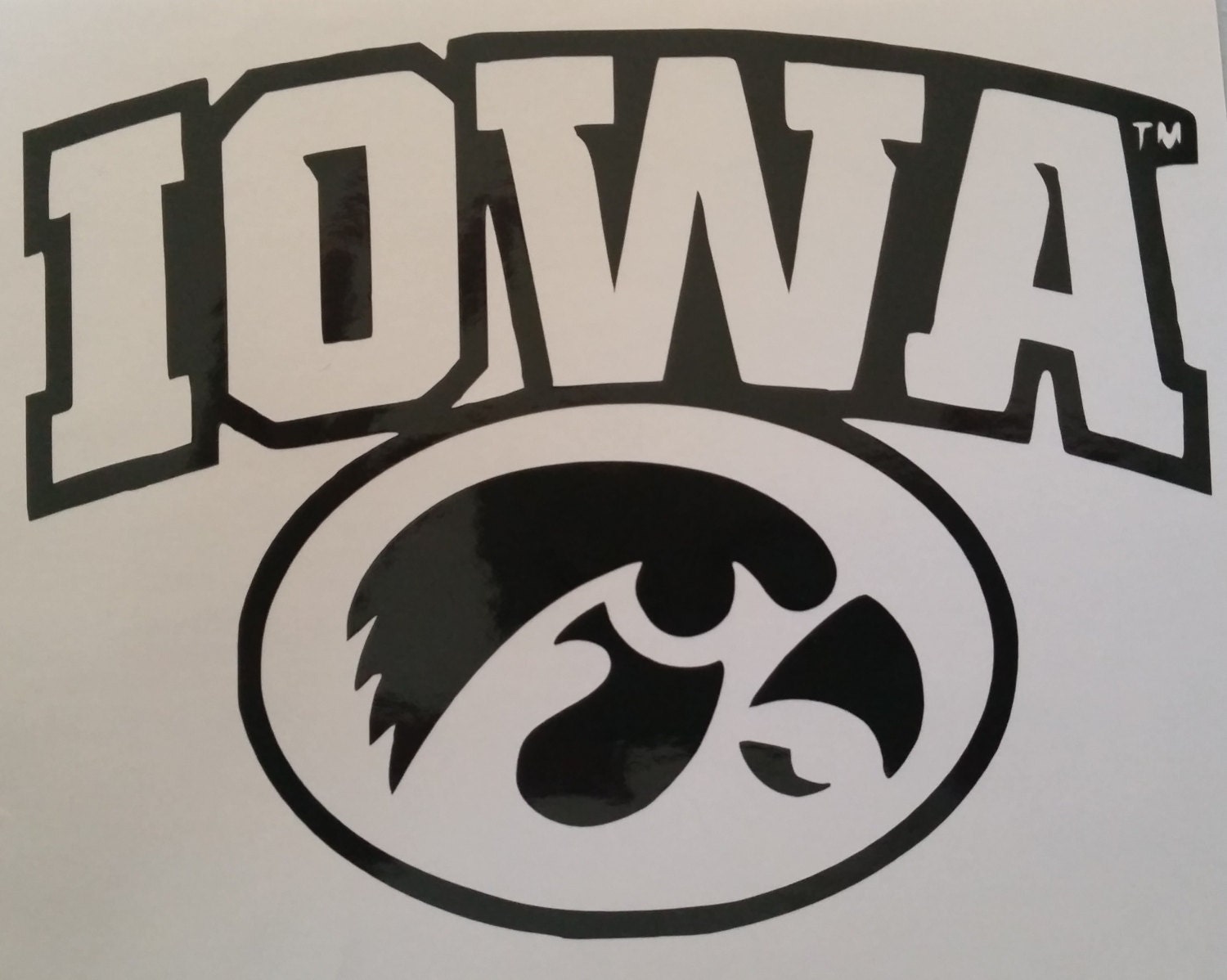 Iowa Hawkeye vinyl decal custom colors and sizes available