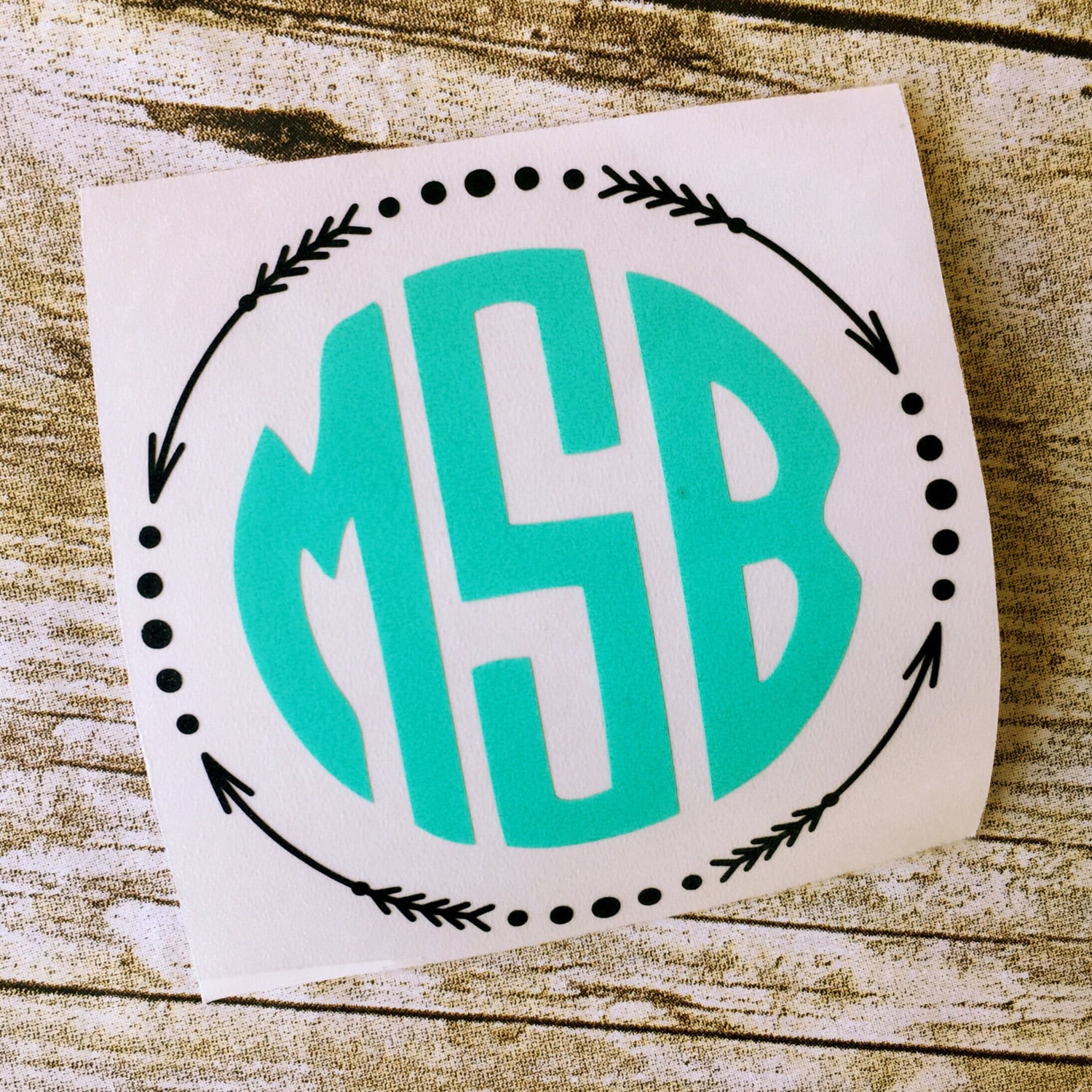 Monogram sticker / Vinyl monogram / Monogram car by bayoumonogram