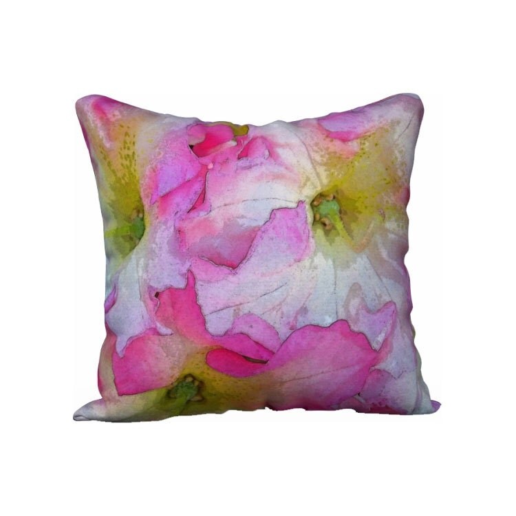 Pink Yellow Pillow Case Printed Pillow Cover Pillow Sham Throw