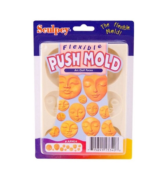 Clay Mold ART DOLL FACES Sculpey Flexible Push