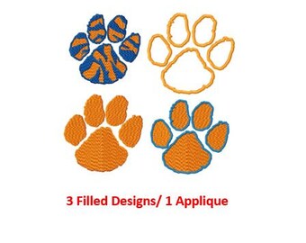 Bogo Free Embroidery, Clemson Tigers Logo Embroidery Design, Instant Download, 4x4 Hoop, PES & DST format, Clemson Tigers Applique Logo