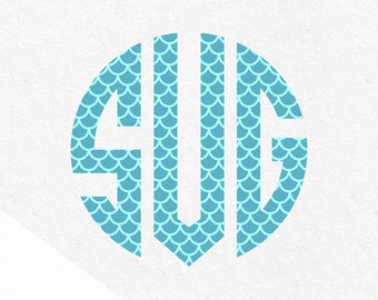 Mermaid Svg Font Svg Monogram Font Svg Letters monogram svg cut files cricut silhouette svg cutting file svg files svg design monogram files
