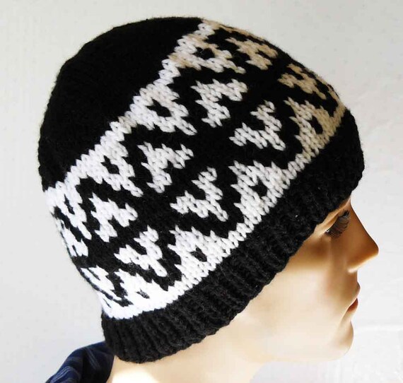 Fair Isle Knitted Hat Mens Knit Hats Knit Fair Isle Beanies
