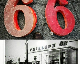 Phillips 66 gas memorabilia. Service station art. Vintage