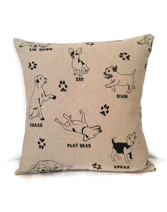 dog print cushion