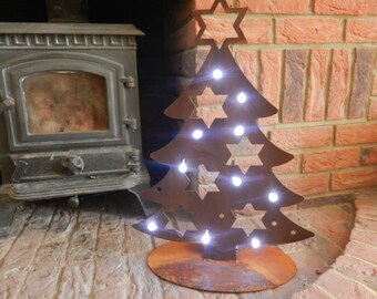 Rustic Metal Christmas Tree / Rusty Metal Christmas Tree / Christmas Decoration / Rustic Christmas / Rusty Metal / Garden Decor