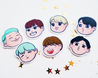 BTS kpop / BANGTAN BOYS Kpop acrylic pins, patch, badges, buttons.