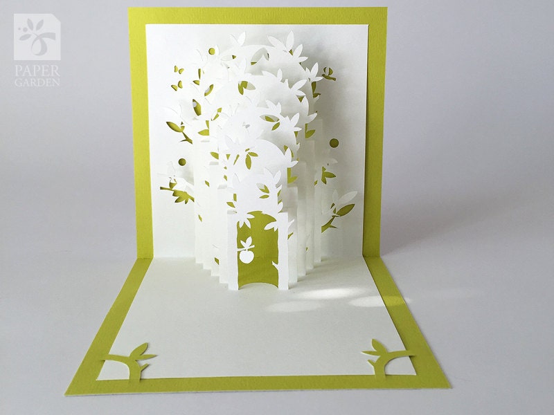 Download Papercut Template Pop-up Card Eden Instant Download SVG