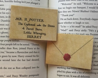 Harry Potter Double-Sided Bookmark - Letter From Hogwarts with Hogwarts Seal + Harry's Address!