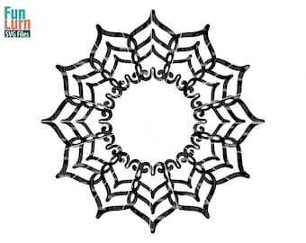 Mandala svg, Mandala Monogram svg, zentangle, Halloween, spider web mandala, monogram frame, circle monogram , svg,eps,dxf, png