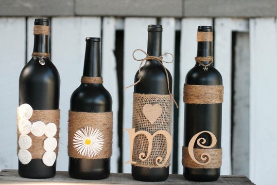 Items similar to Decorative wine bottle design on Etsy