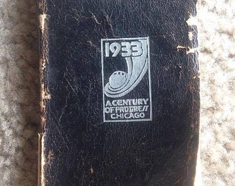BLANK Antique Vintage 1933 Small Notebook Notepad Writing Gift