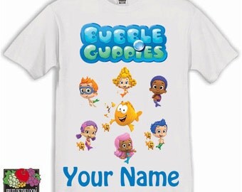 Burbuja lebistes personalizado niños camiseta edades 1-13 disponible
