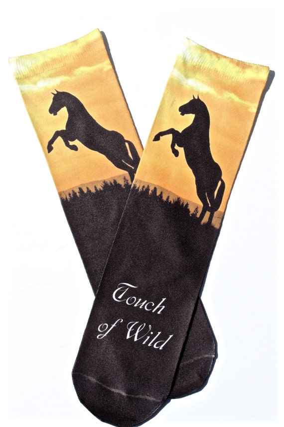Wild Horse Socks Unique Animal Novelty Sock Fun Cool Horse