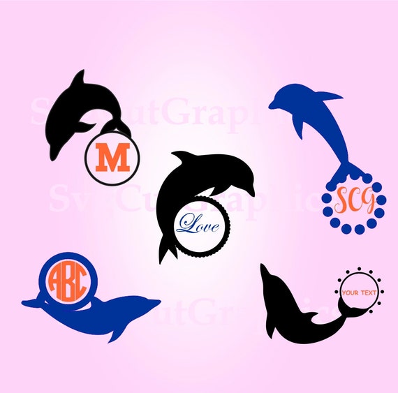 Download Monogram Dolphins SVG Files Svg Monogram SVG Cutting Files