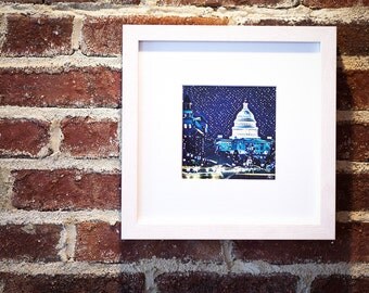 Framed Art Print of U.S. Capitol in Washington, DC