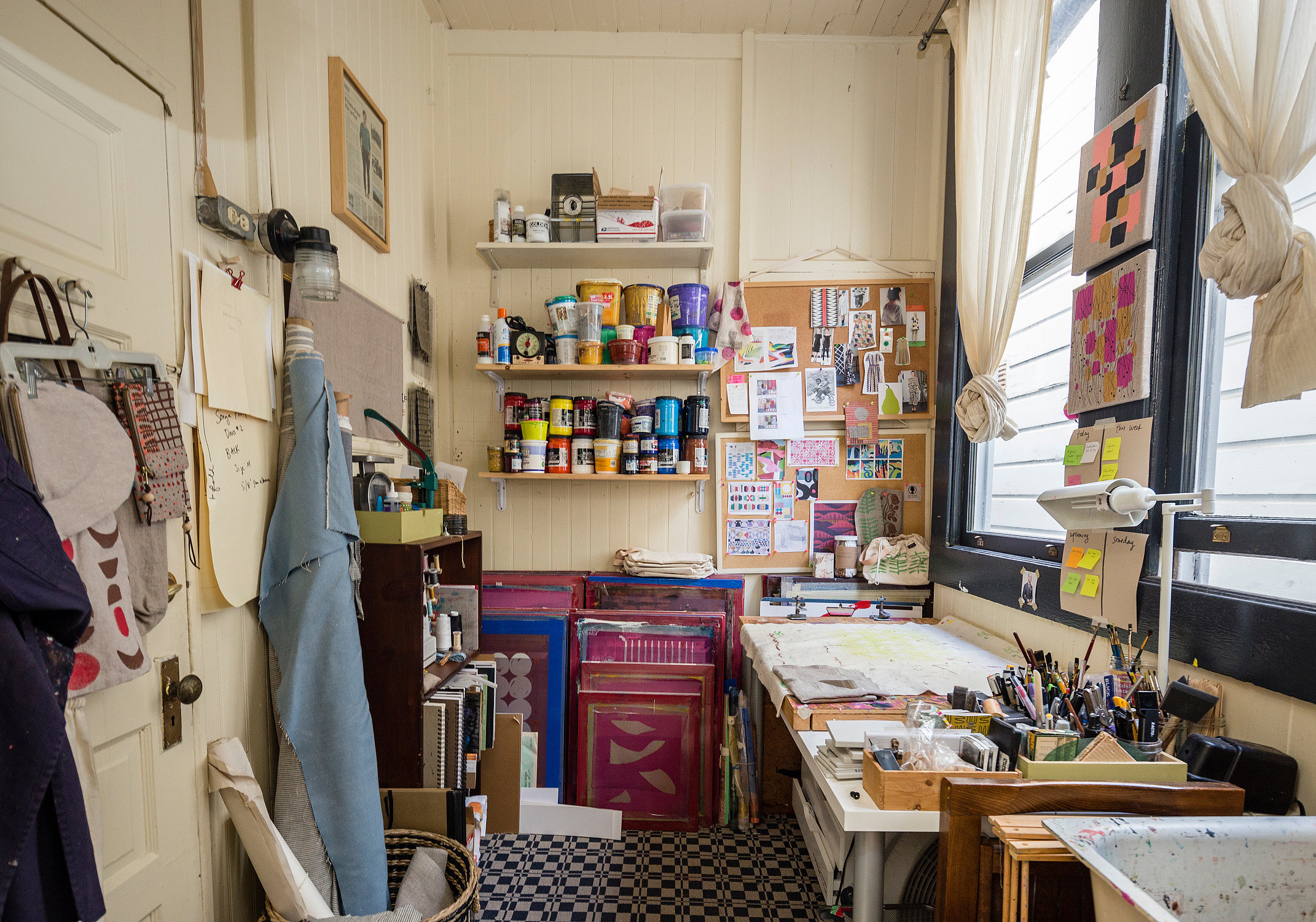 Broad shot of Jen Hewett's studio