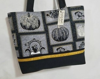 Halloween Pumpkin Victorian Gothic purse tote bag handbag