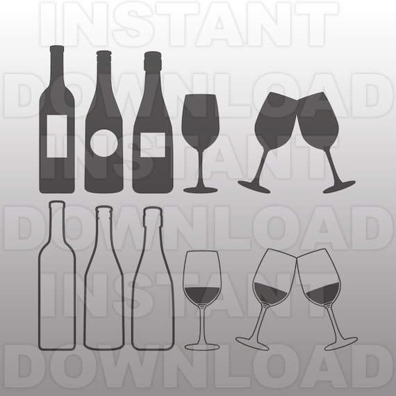 Download Wine SVG FileWine Bottle SVGWine glass SVG-Cutting