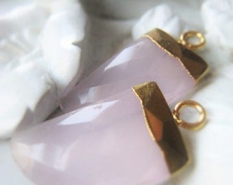 Gemstone Tooth Pendant Pink Chalcedony Tooth Fang Tusk Item No. 0566-30 0443-30