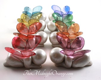 Angel memorial sculpture - sleeping clay butterfly baby - beautiful miscarriage & child loss sympathy gift of remembrance - made to order