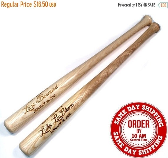 ON SALE 20 OFF Mini Baseball Bat Ring by PrecisionEngraving