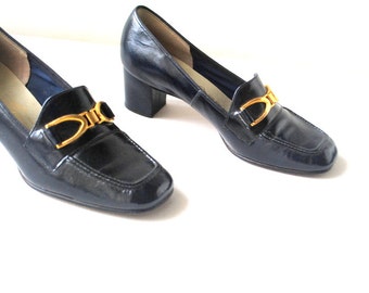 navy patent shoes ladies