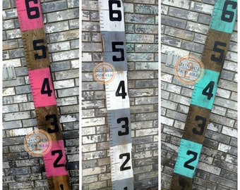 Striped Growth Chart, Customized Growth Chart, Wood Growth Chart, Wooden Height Chart, height ruler, Wooden growth chart, Growth chart