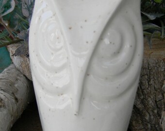 Ceramic Owl Tall Glazed - modern from a vintage mold